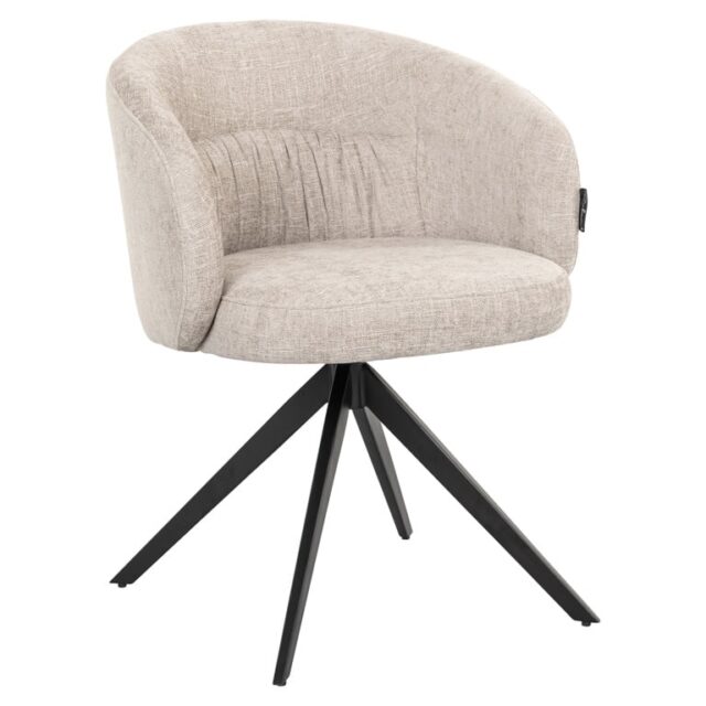 Richmond interiors eetkamerstoel Olivia draaibaar met arm natural
