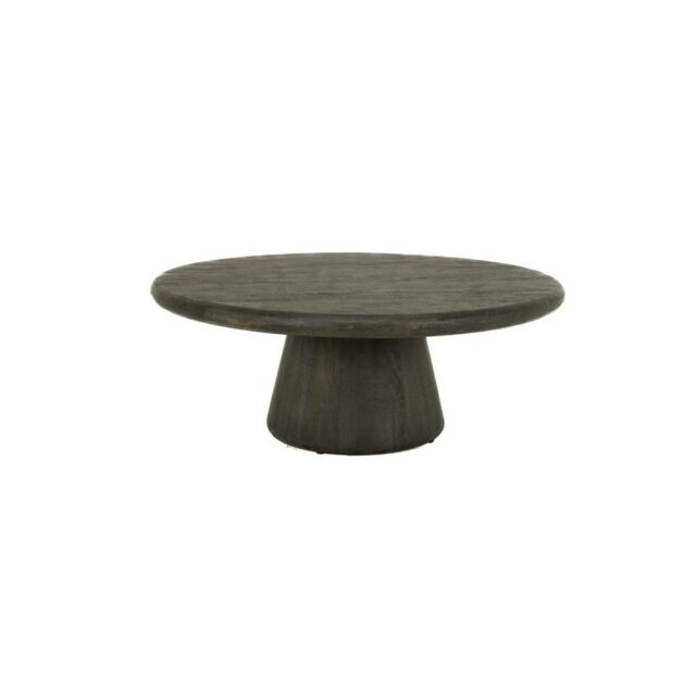 Tower Living salontafel Asti 90x90x40 cm rond mangohout olijfbruin