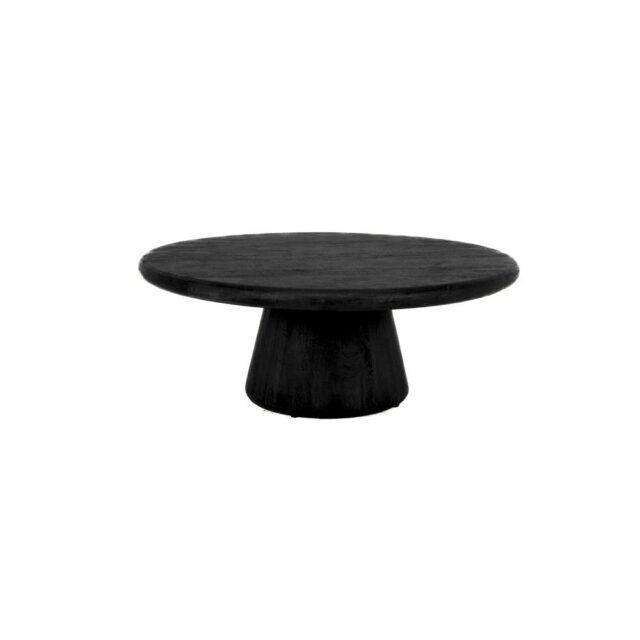 Tower Living salontafel Asti 90x90x40 cm rond mangohout zwart