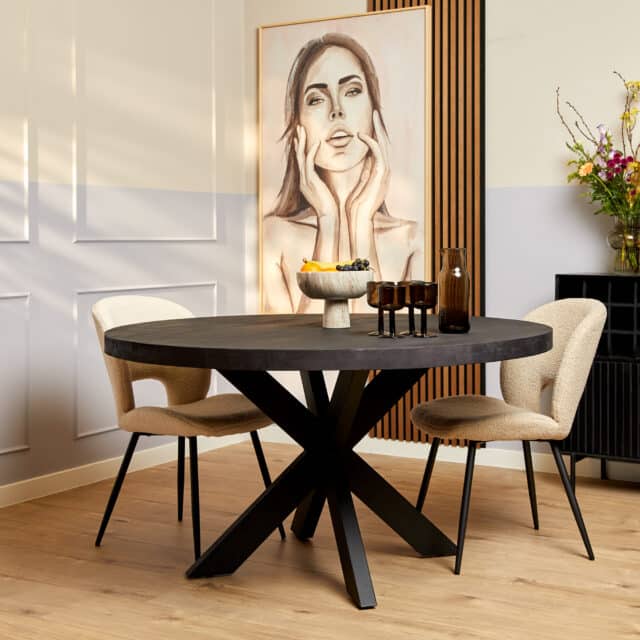 Starfurn Eettafel Denver Black 120 Cm Rond Starfurn Eettafel Denver Black 120 Cm Rond