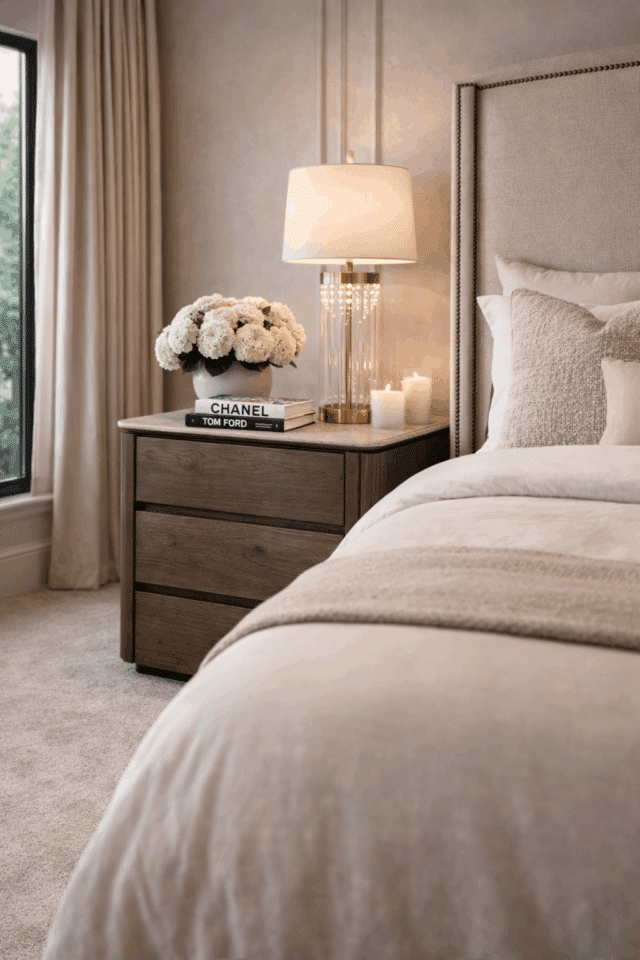 Richmond Interiors Nachtkastje Ritz 55x40x65 Cm Travertin