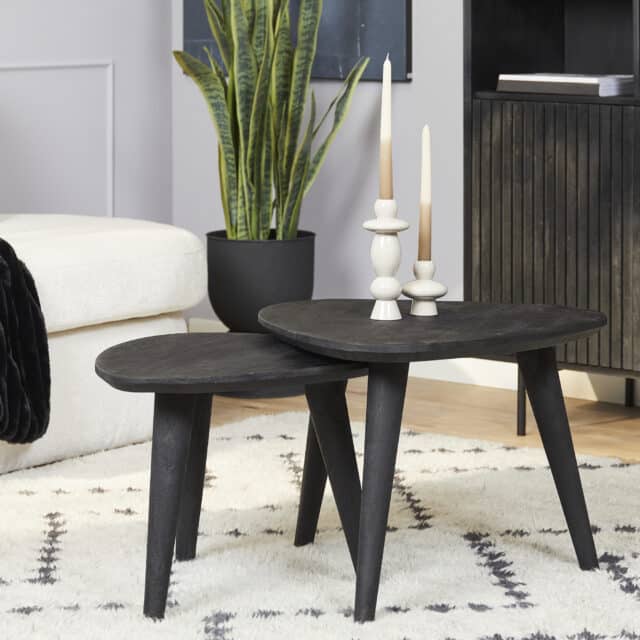 Starfurn Salontafel Omaha Black 60 Cm Set Van 2