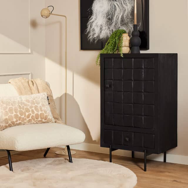 Starfurn Kabinet Kastje Brandy Black 60 Cm
