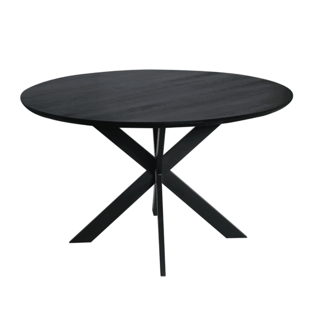 Starfurn Eiken Eettafel Ferris Rond 130 Cm Zwart