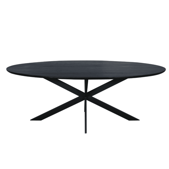 Starfurn Eiken Eettafel Ferris Ovaal 210 Cm Zwart