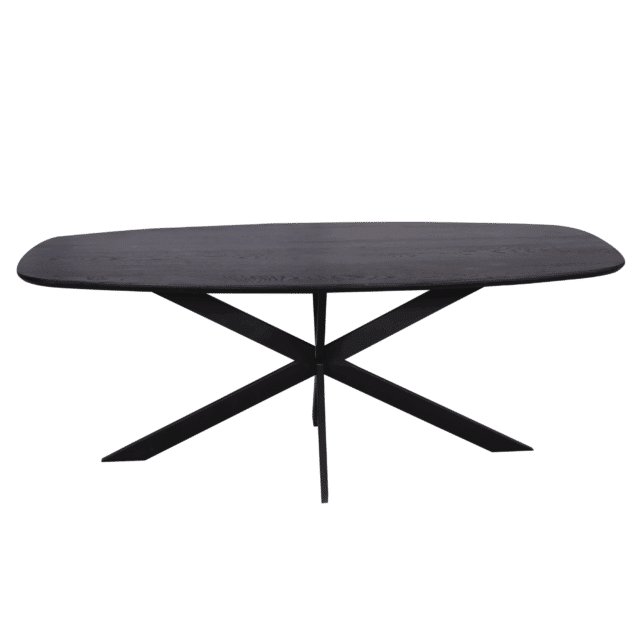 Starfurn Eiken Eettafel Ferris Deens Ovaal 200 Cm Zwart