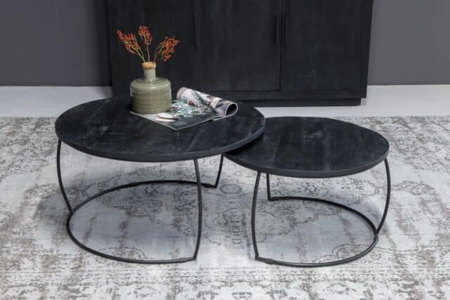 Livingfurn vloerkleed Brix Kelly Charcoal grey 200x290 cm