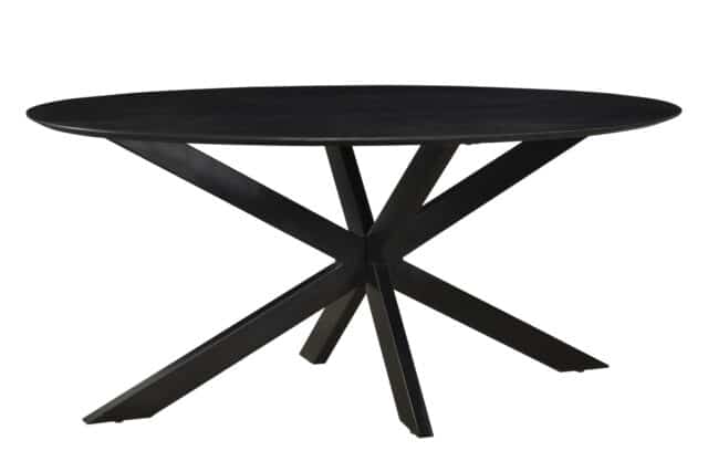 Livingfurn Eetkamertafels Oslo Oval Black 160 Cm