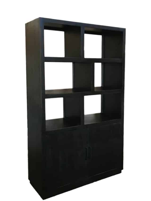 Livingfurn Vitrinekasten Jaxx Black 120cm