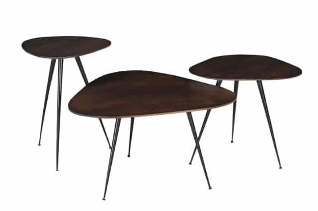 Livingfurn Salontafels Brix Loua Brown Set Of 3