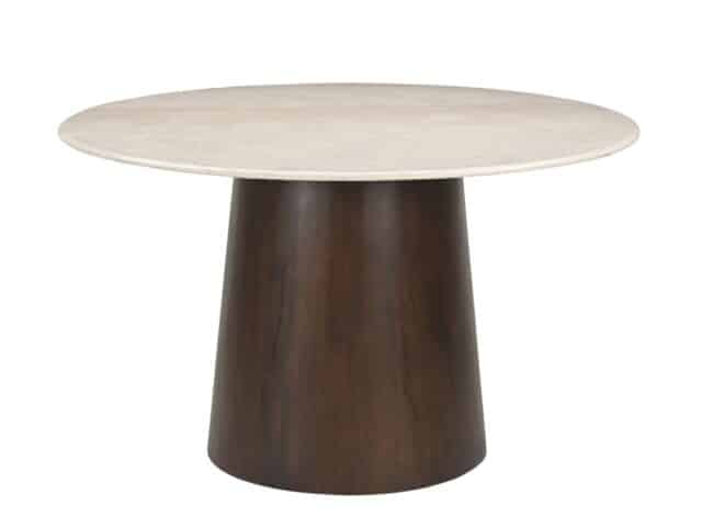 Livingfurn Eetkamertafels Brix Bottecino Rond 130cm