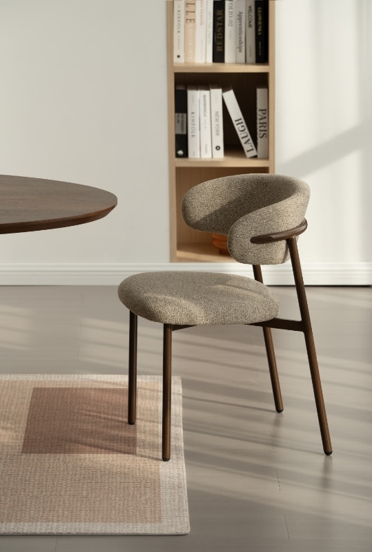 Livingfurn eetkamerstoel Micah Hush Walnut