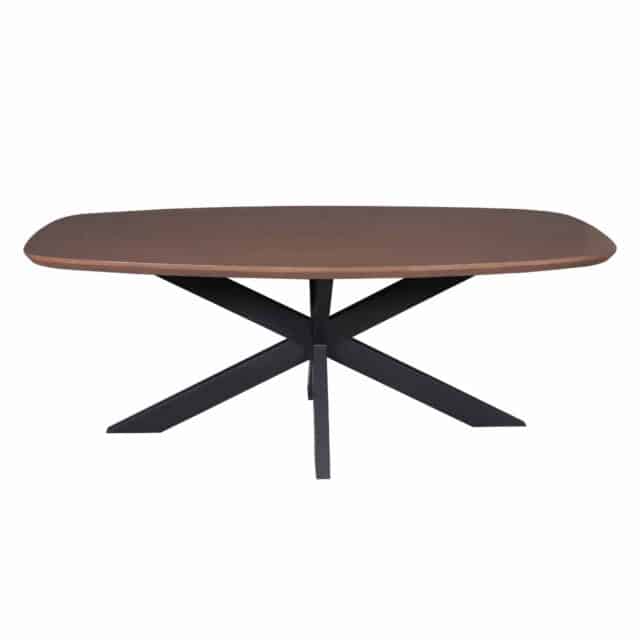 Starfurn Eettafel Madison Walnut 280 Cm Deens Ovaal Poot Black
