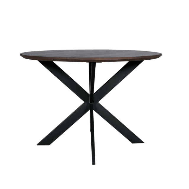 Starfurn Eettafel Madison Walnut 150 Cm Poot Black