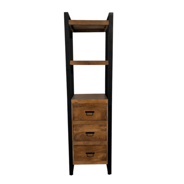 Starfurn Boekenkast Boaz Met 3 Lades 55 Cm Finish Warm Starfurn Boekenkast Boaz Met 3 Lades 55 Cm Finish Warm