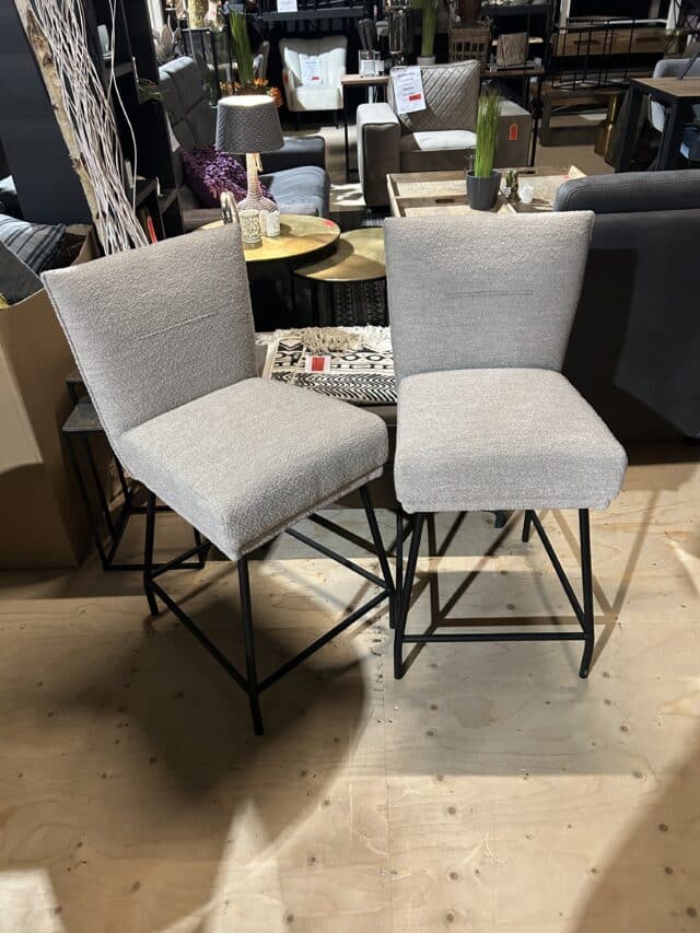 SHOWMODEL Meubelcity barstoelen laag set van 2 Rocco