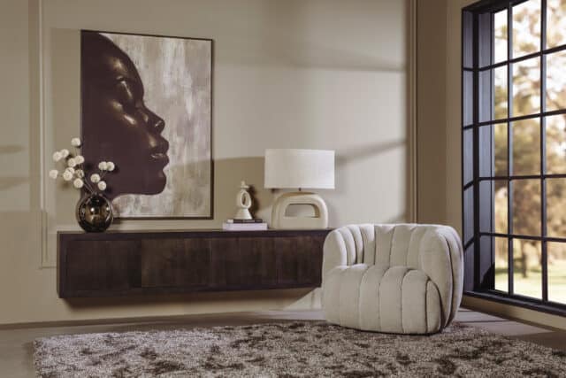 Tower Living zwevend tv meubel Mincio 220x42x50 cm donkerbruin eiken