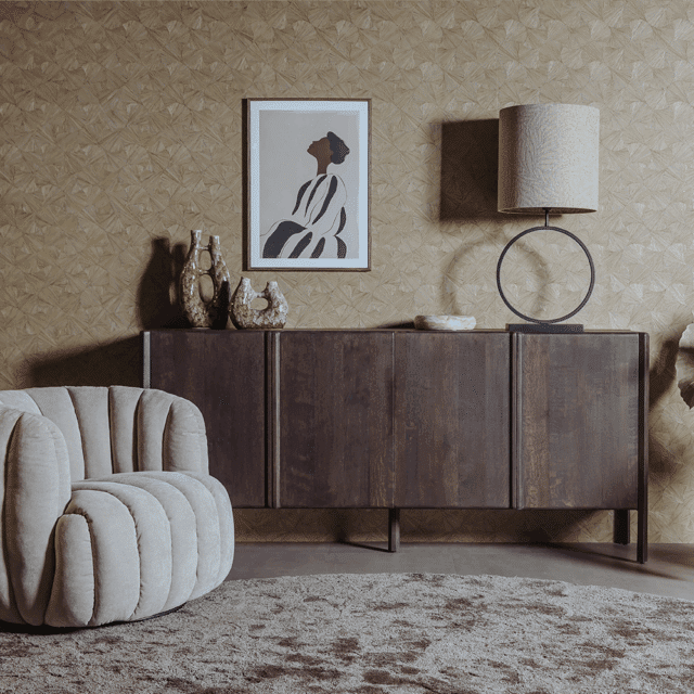 Tower Living dressoir Amalfi 200x42x90 cm donkerbruin eiken