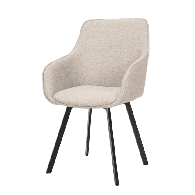 Tower Living eetkamerstoel Borgo draaibaar met arm beige