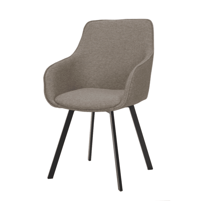 Tower Living eetkamerstoel Borgo draaibaar met arm beige-grijs