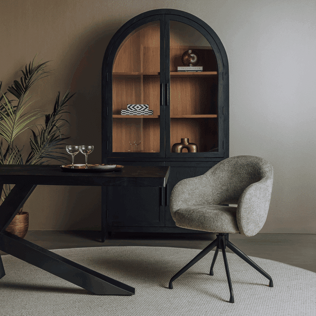 Tower Living eetkamerstoel Porto draaibaar met arm olive