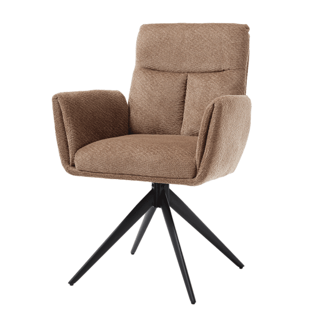 Tower Living eetkamerstoel Varzo draaibaar met arm mocca