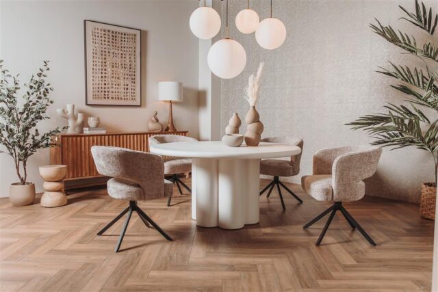 Tower Living eettafel Melzo 150 cm rond wit