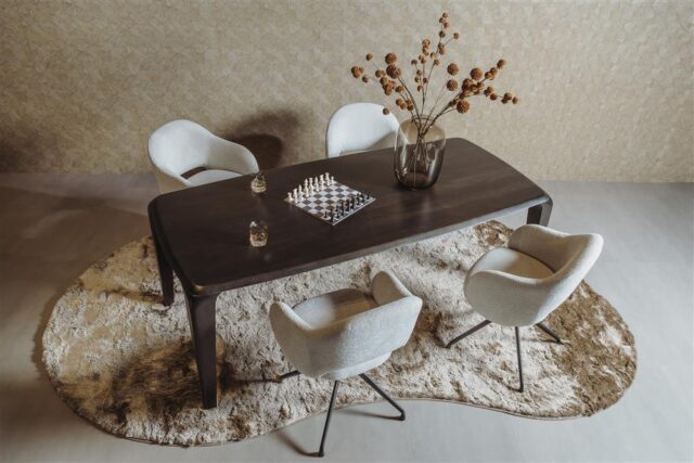 Tower Living eettafel Ronta 220x100x76 cm donkerbruin mangohout