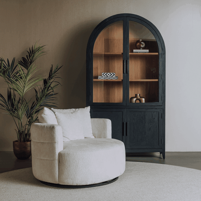 Tower Living fauteuil Bolza draaibaar ivory