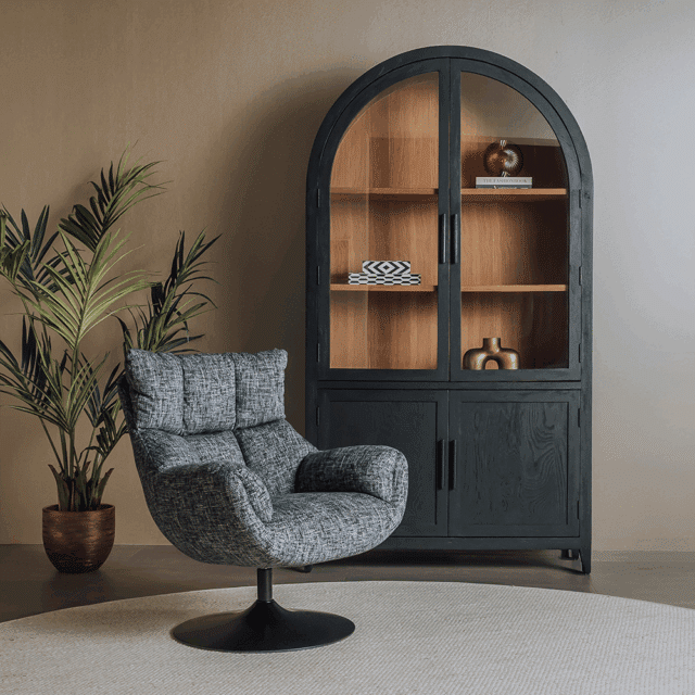 Tower Living fauteuil Force draaibaar grijs