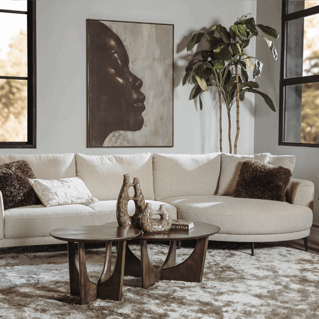 Tower Living salontafel Fermo 60x60x45 cm rond olijfbruin mangohout