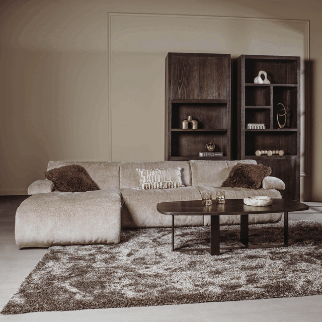 Tower Living salontafel Mincio 130x70x40 cm donkerbruin eiken