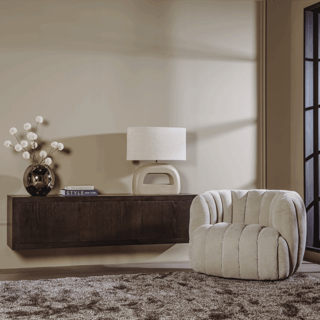 Tower Living zwevend tv meubel Mincio 176x42x50 cm donkerbruin eiken