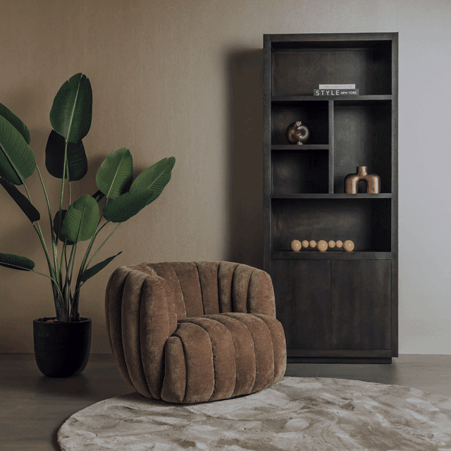 Tower Living fauteuil Verdi draaibaar mocca