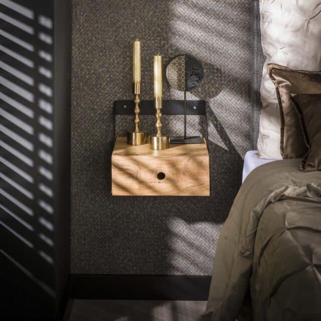 Zijlstra Nachtkastje Strip Xs Zwevend Set Van 2 Massief Acacia