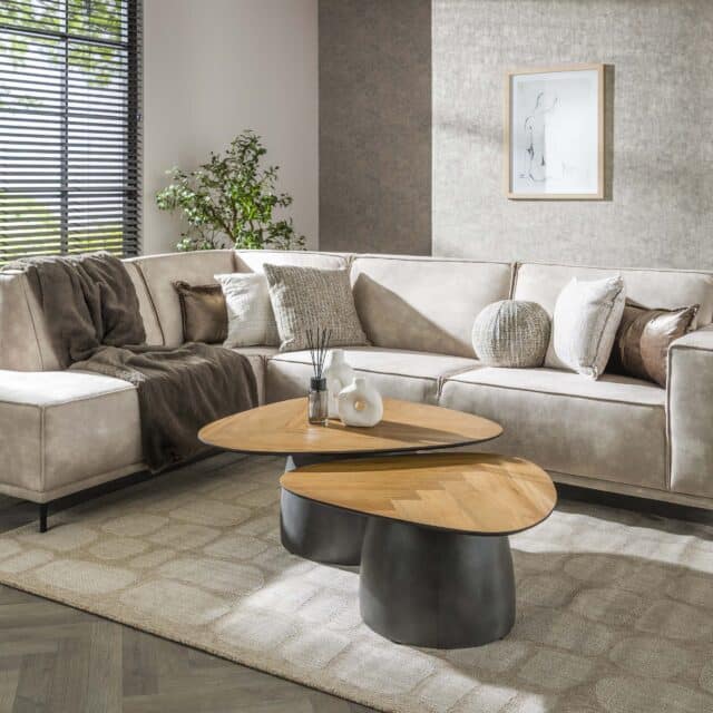 Zijlstra Salontafel Infinite Set Van 2 Teak Fineer