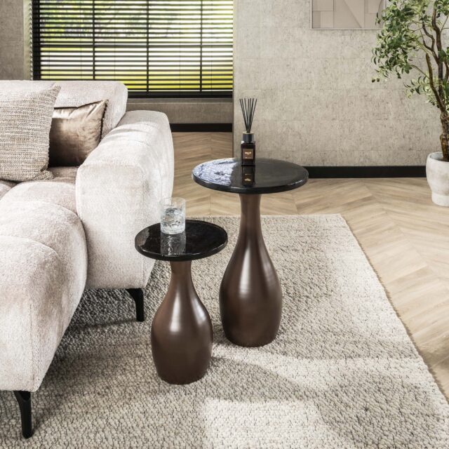 Zijlstra Bijzettafel Eclipse Drop S Antiek Koper