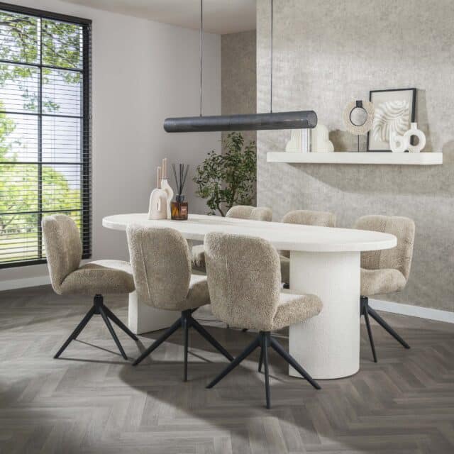 Zijlstra Eettafel Arch Stone Plat Ovaal 215cm Marmer Composiet