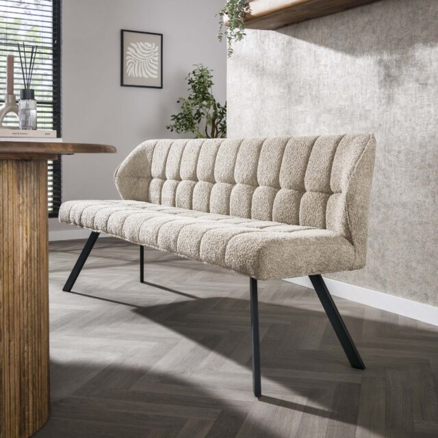 Zijlstra Eetkamerbank Raster Boucl Zand