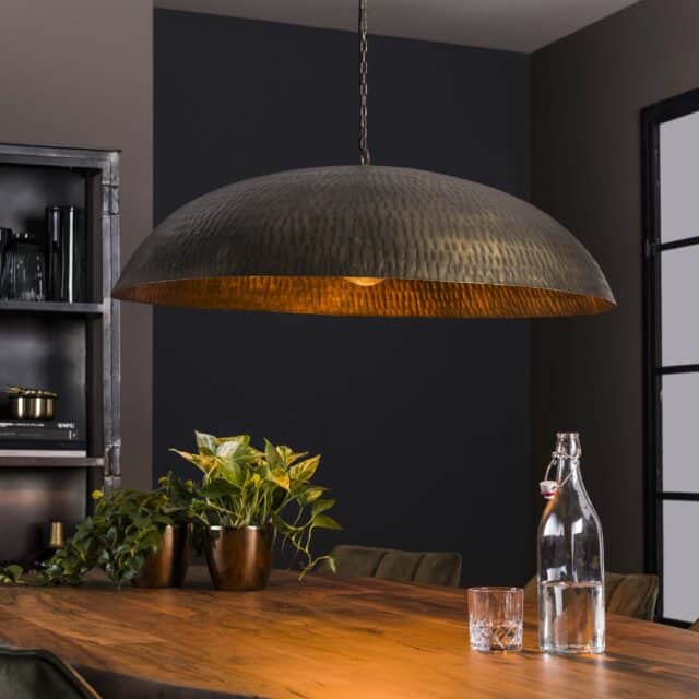 Zijlstra Hanglamp Cupola 1 Lichts 90cm Antiek Brons