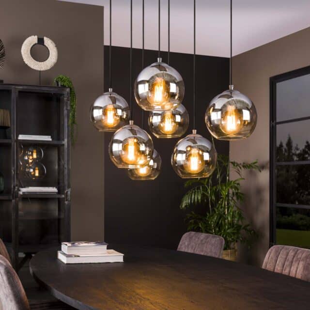 Zijlstra Hanglamp Bubble Shaded 4 3 Lichts Oud Zilver