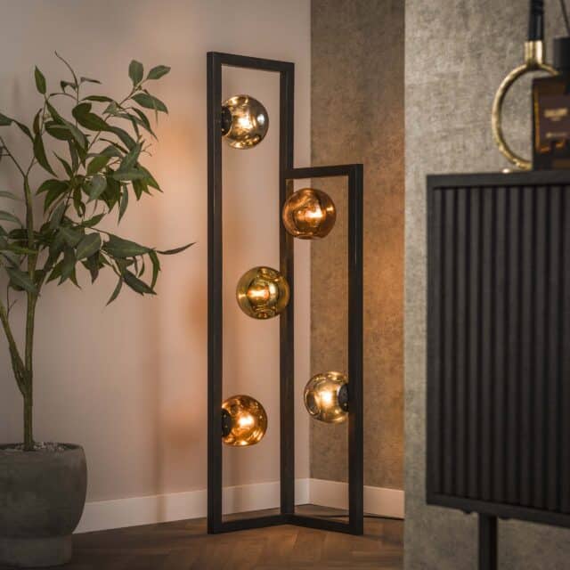 Zijlstra Vloerlamp Stellar 5 Lichts Artic Zwart