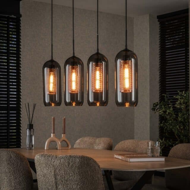 Zijlstra Hanglamp Smoke Mesh 4l Artic Zwart