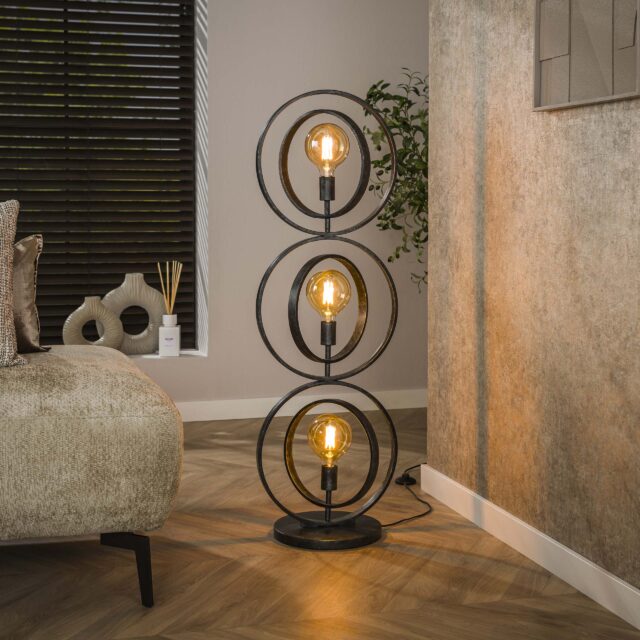 Zijlstra Vloerlamp Turn Around 3 Lichts Charcoal