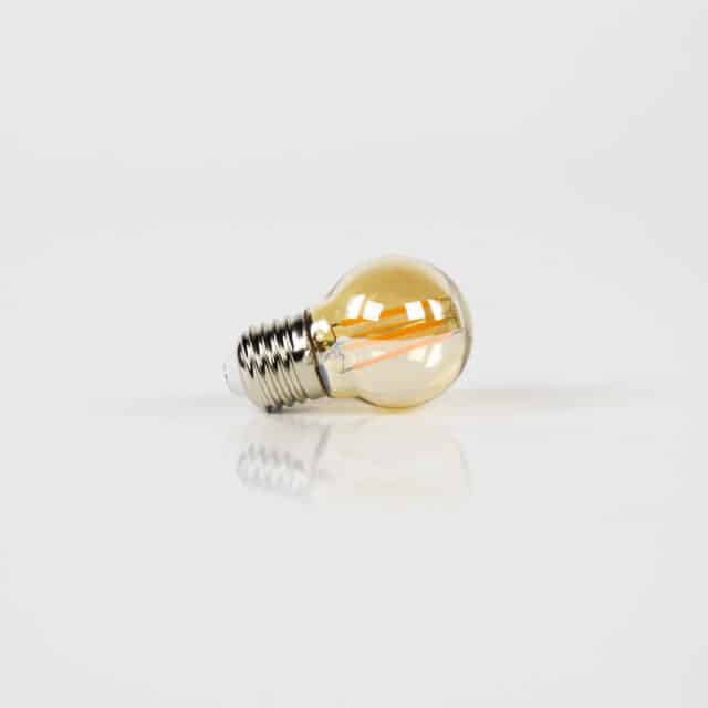 Zijlstra Lichtbron Led G45 Filament Bol 4 5cm Amber Glas