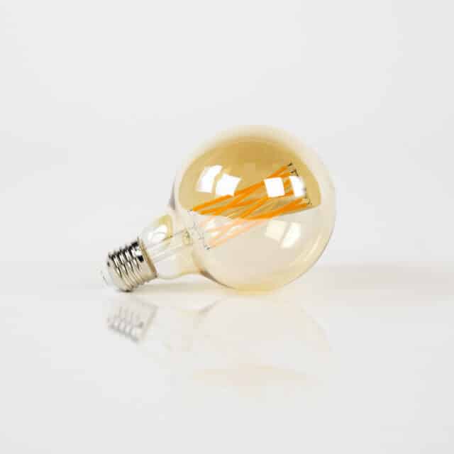 Zijlstra Lichtbron Led G95 Filament Bol 9 5cm Amber Glas