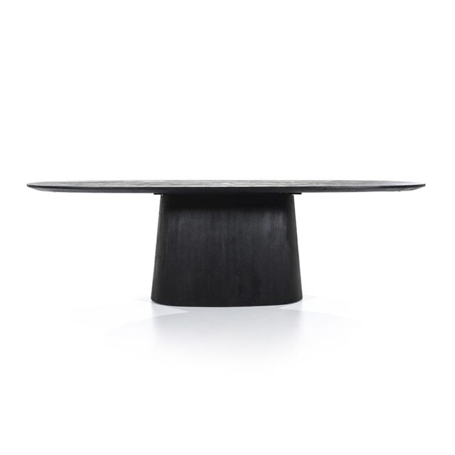 Eleonora eettafel Aron ovaal 250x110x76 cm mangohout zwart