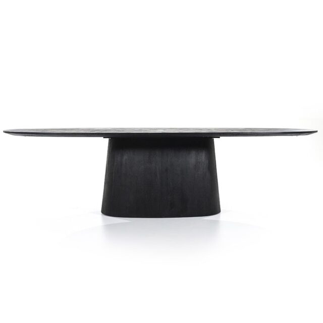 Eleonora eettafel Aron ovaal 300x110x76 cm mangohout zwart