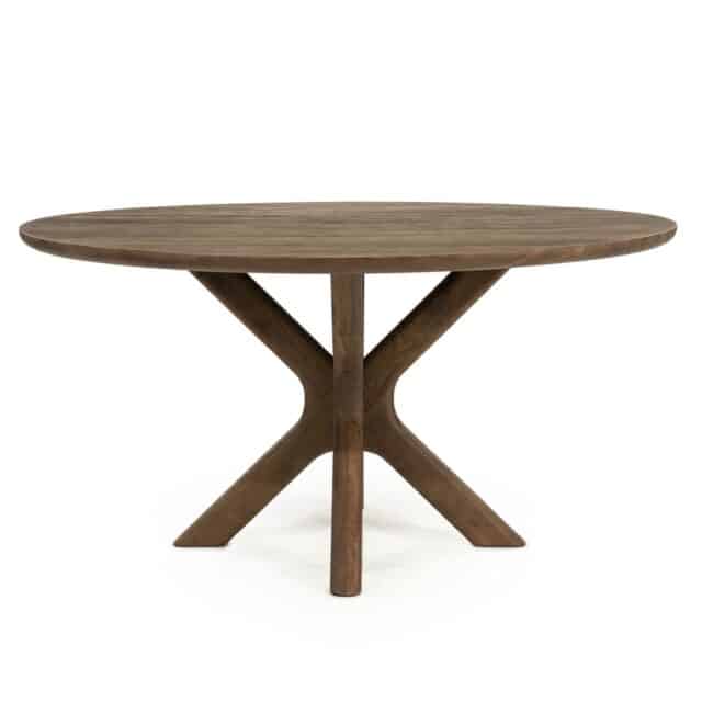 Eleonora eettafel Tycho 150 cm rond mangohout lichtbruin