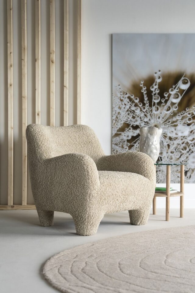 Eleonora fauteuil Shaun met arm taupe